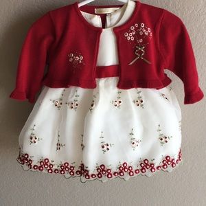 American Princess baby girl cream dress